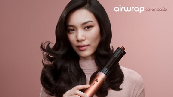 Multi-styler séchant Dyson Airwrap Co-anda2x™ - cheveux raides à ondulés (Soie Ambrée)