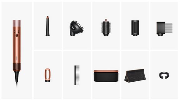 Multi-styler Dyson Airwrap i.d™ - cheveux bouclés à frisés (Soie Ambrée)